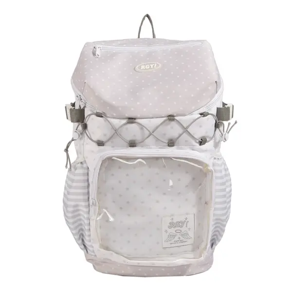 Light Gray Clear Window Ita Backpack Light Gray Clear Window Ita Backpack