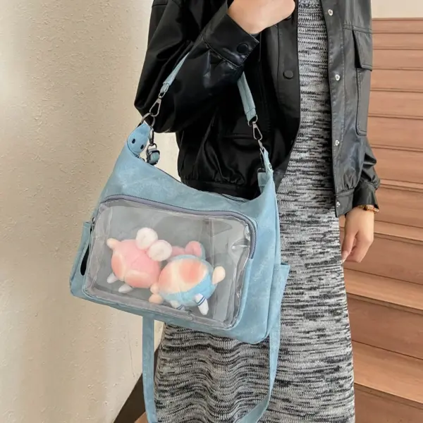 Light Blue Ita Bag Worn Crossbody Light Blue Ita Bag Worn Crossbody
