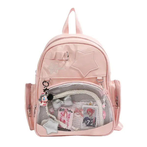 Pink Clear Window Ita Backpack Pink Clear Window Ita Backpack