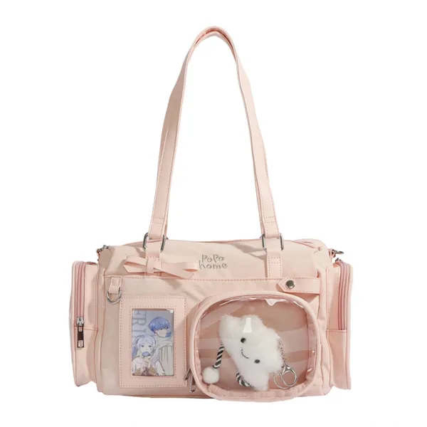 Pink Nylon Ita Bag for Enamel Pins