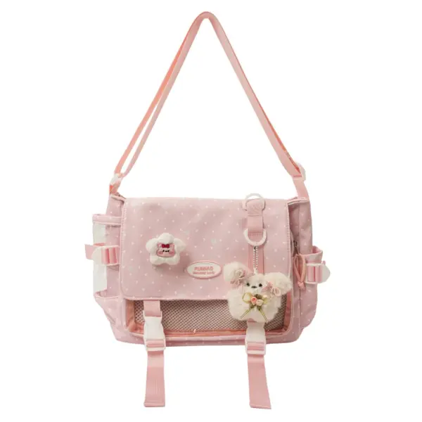 Pink Star Pattern Crossbody Ita Bag