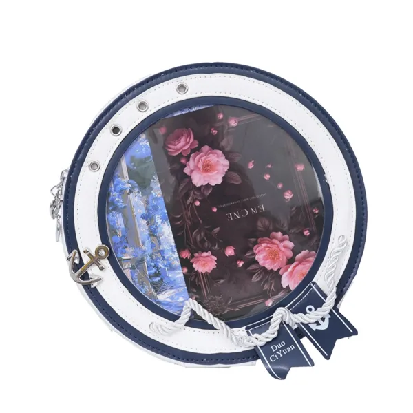 Navy Blue Round Ita Bag Backpack