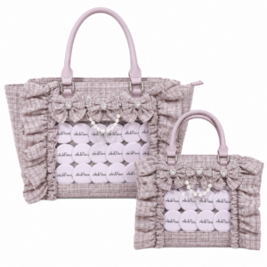 Ruffled Lace Clear Window Ita Bag - Main View Ruffled Lace Clear Window Ita Bag Main View