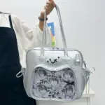 Silver Ita Bag Worn Crossbody Silver Ita Bag Worn Crossbody