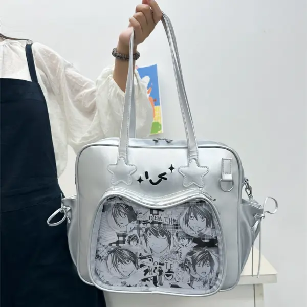 Silver Ita Bag Worn Crossbody Silver Ita Bag Worn Crossbody