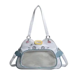 White Cat Head Ita Bag with Clear Window White Cat Head Ita Bag with Clear Window