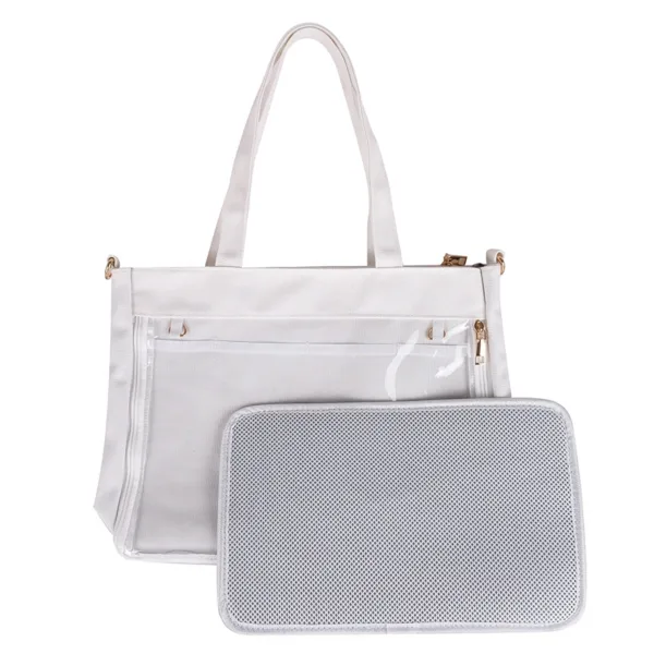 White Clear Window Tote Bag White Clear Window Tote Bag