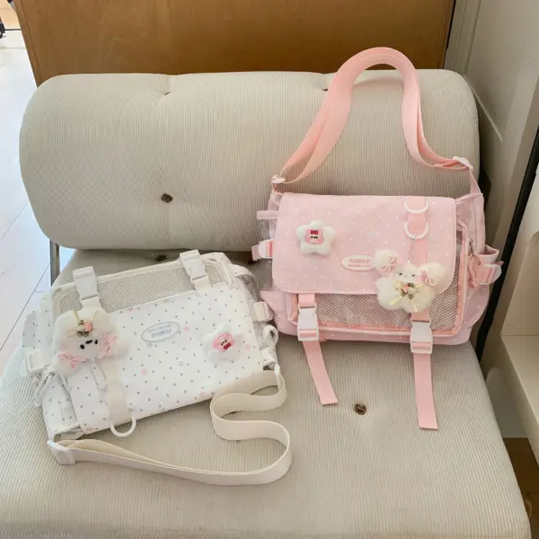 durable ita bag crossbody strap and zipper detail