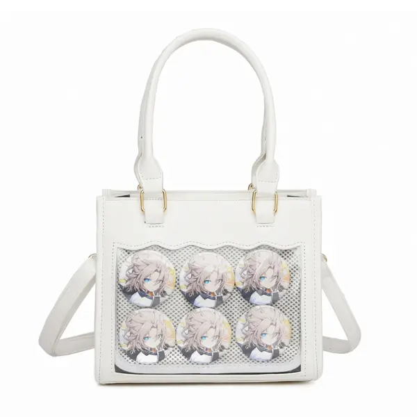 White PU Leather Crossbody Ita Bag