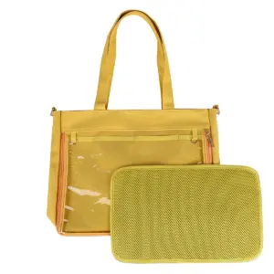 Yellow Clear Window Tote Bag