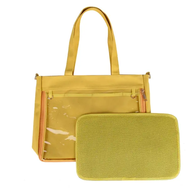 Yellow Clear Window Tote Bag