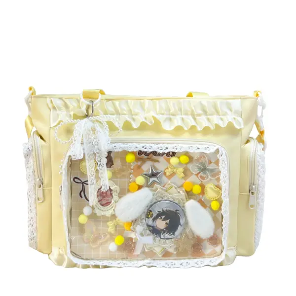 Yellow Lace Trim Ita Bag Crossbody