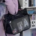 Black Clear Window Ita Bag Front
