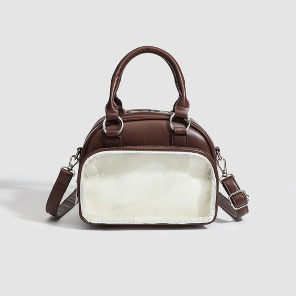 Brown Ita Bag with Clear Window