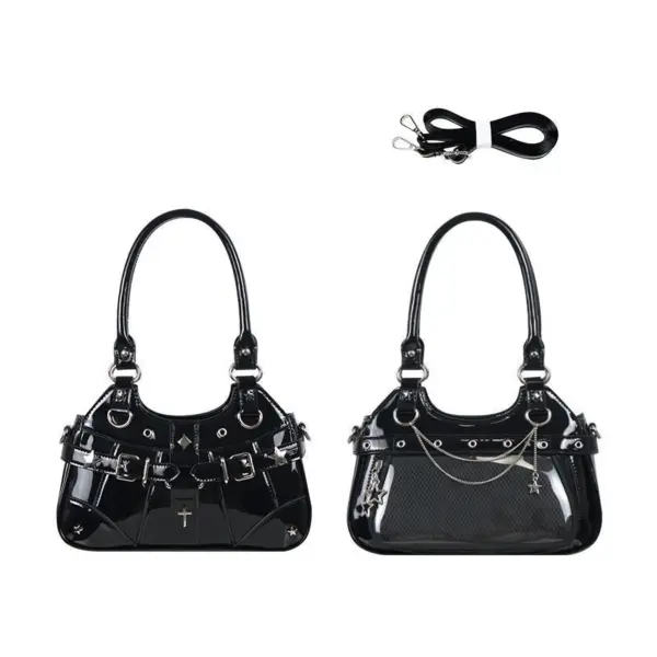 Black Clear Window Crossbody Ita Bag