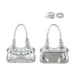 Silver Clear Window Crossbody Ita Bag