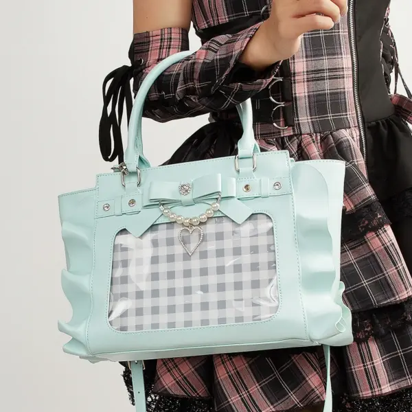 Model Holding Mint Green Ita Bag