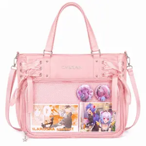 Pink Clear Window Ita Bag Crossbody Pink Clear Window Ita Bag Crossbody