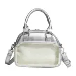 Silver Ita Bag with Clear Display Window