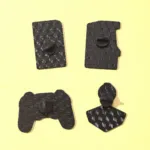 Back View of Enamel Pins with Rubber Clutches