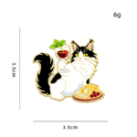 Longhair Cat Enamel Pin