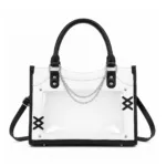 White and Black Ita Bag Crossbody – Clear Window Display