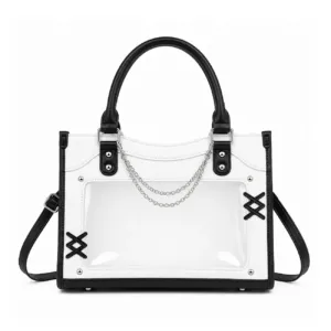 White and Black Ita Bag Crossbody – Clear Window Display White and Black Ita Bag Crossbody – Clear Window Display