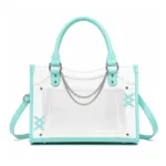White and Green Ita Bag Crossbody – Clear Window