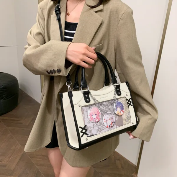 White Ita Bag Crossbody Worn by Model – Casual Style
