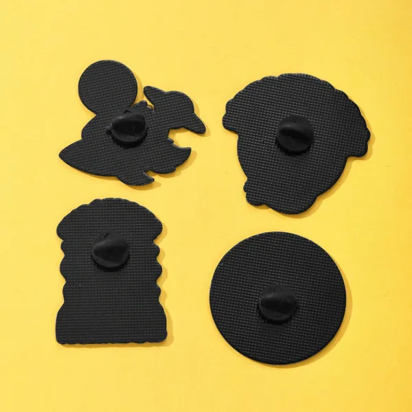 Alien Enamel Pins – Back View with Clutches Alien Enamel Pins – Back View with Clutches