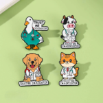Animal Doctor Enamel Pin Set Group View