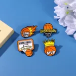 Basketball Pins on Textured Surface Basketball Pins on Textured Surface
