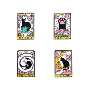 Cat Tarot Enamel Pins Full Set Collection