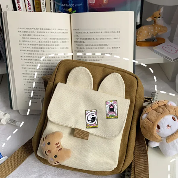 Cat Tarot Enamel Pins on Canvas Bag Cat Tarot Enamel Pins on Canvas Bag
