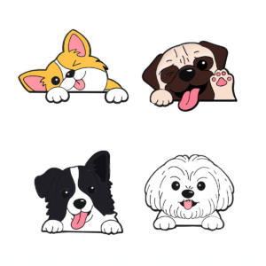 Cute Dog Enamel Pins Set Main View