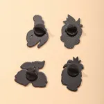 Fruit Skull Enamel Pins – Back View