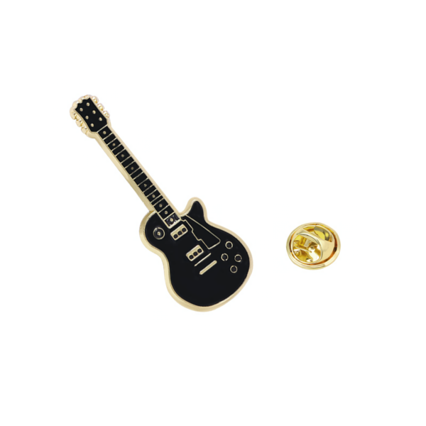 Black Guitar Enamel Pin Black Guitar Enamel Pin