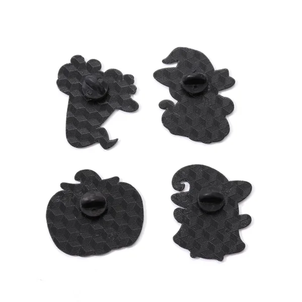 Back View of Halloween Enamel Pins Back View of Halloween Enamel Pins
