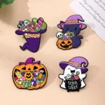 Halloween Enamel Pins Lifestyle Arrangement Halloween Enamel Pins Lifestyle Arrangement