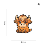 Front Sitting Cow Highland Enamel Pin Front Sitting Cow Highland Enamel Pin
