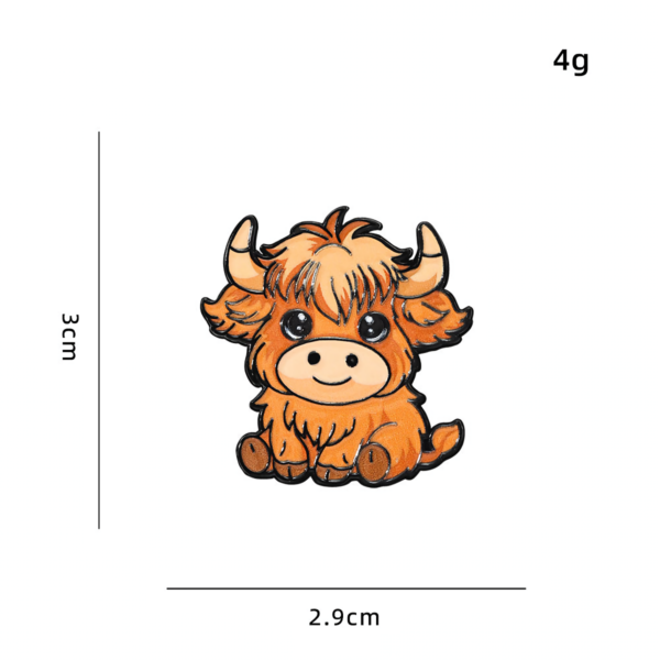 Front Sitting Cow Highland Enamel Pin Front Sitting Cow Highland Enamel Pin