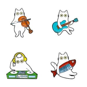 Kawaii Cat Musician Enamel Pin Set Kawaii Cat Musician Enamel Pin Set