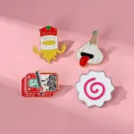 Kawaii Pins on Pink