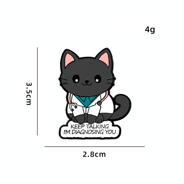 Keep Talking Cat Doctor Enamel Pin Keep Talking Cat Doctor Enamel Pin
