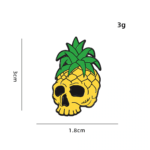 Pineapple Skull Enamel Pin
