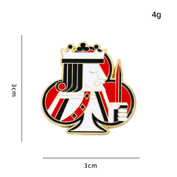 Spade Design Playing Card Enamel Pin Spade Design Playing Card Enamel Pin