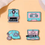 Retro Enamel Pins Set – Grid View Retro Enamel Pins Set – Grid View