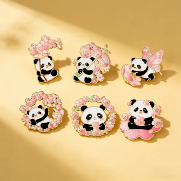 Sakura Panda Enamel Pin Collection Sakura Panda Enamel Pin Collection