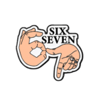 SIX SEVEN Enamel Pin Set 4 Piece Hand Gesture & Number Design