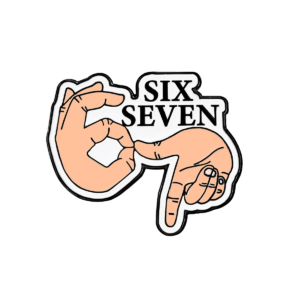 SIX SEVEN Enamel Pin Set 4 Piece Hand Gesture & Number Design